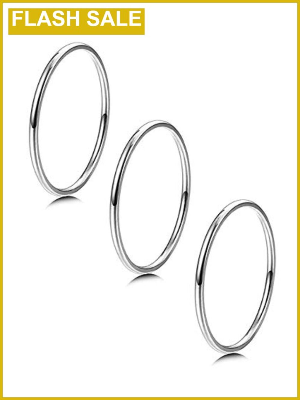 3 Piece 1mm Thin 14K Gold Filled Stackable Rings for Women Non Tarnish